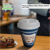 New York Greek Style Insulated Paper Hot Cold Cups with White Dome Lids