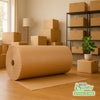 Kraft bubble roll non perforated wrap for shipping 48x250 inches
