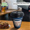 New York Greek Style Insulated Paper Hot Cold Cups with Black Dome Lids