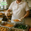 EcoQuality Disposable/Reusable White Plastic Aprons 28