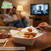 #4 White Paper Take Out Food Containers with Closeable Lid