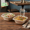 32oz Eco Friendly Disposable Square Bowls Compostable Container with Dome Lids
