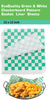 Green checkerboard food basket liner sheets grease resistant 12x12