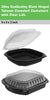EcoQuality Black Takeout Containers Clear Lids 38oz 9x9x3 Inches