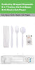 Disposable Plastic Wrapped Cutlery Kit 6 in 1 - Fork/Spoon/Knife/Napkin/Salt/Pepper