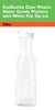 34oz Square Clear Plastic Pitcher with White Lid