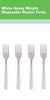 Premium Heavy Weight Disposable Forks White