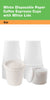 4oz White Disposable Paper Coffee Espresso Cups with White Lids