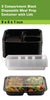 3 Compartment Disposable Container with Lids, Restaurant Take Out Bento Boxes, Meal Prep BPA Free