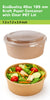 EcoQuality kraft paper bowl with clear PET lid disposable 45oz 150mm