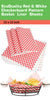 Red checkerboard food basket liner sheets grease resistant 12x12