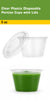 Clear Leak Proof Plastic Condiment Souffle Containers with Lids, Disposable - Perfect for Sauces, Samples, Slime, Jello Shots, Food Storage (1oz, 2oz, 3.25oz, 4oz, 5oz)