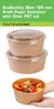 EcoQuality Kraft Paper Bowl with Clear Lid Disposable 36oz 150mm