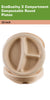 Compostable Natural 3 Compartment Sugarcane Round Plates 100% Biodegradable
