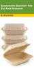 Compostable Clamshell Take Out Food Container 6x9x3