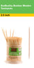 Bamboo Wooden Toothpicks In Clear Plastic Storage Box | Sturdy Safe Double Sided Party, Appetizer, Olive, Barbecue, Fruit, Teeth Cleaning Toothpicks