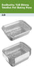 Aluminum Pan Oblong Take Out Foil Baking Containers with Dome Lids (1LB, 1 1/2LB, 2 1/2LB) (Shallow & Deep)