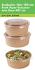 EcoQuality Kraft Paper Bowl with Clear Lid Disposable 26oz 150mm