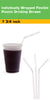 Clear Plastic Flexible Individually Wrapped Straws BPA Free Plastic