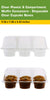 Clear Plastic 6 Compartment Muffin Containers - Disposable Cupcake Holder Boxes with Hinged Design