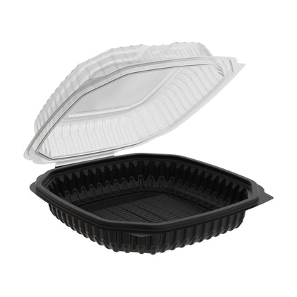 EcoQuality white hinged foam clamshell food container 11.5x10x3 inches