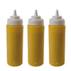 24 Oz Clear Plastic Condiment Squeeze Bottles, Squirt Bottle for Sauces, Dressing - BPA Free, Dishwasher Safe