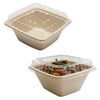 Eco Friendly Disposable Square Bowls Compostable Container with Dome Lids