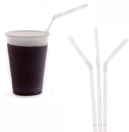 Clear Plastic Flexible Individually Wrapped Straws BPA Free Plastic