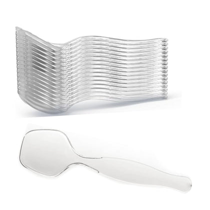 Disposable Plastic Clear Serving Spoons | Heavy Duty | Large 8.5