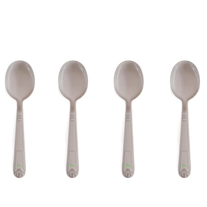Disposable Plastic Heavy Weight Spoons Unwrapped