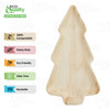 Christmas tree shaped palm leaf plates eco friendly disposable dinnerware