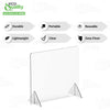 Countertop Desk Sneeze Guards Personal Protection Guard Shield with Window - Protective Plastic Acrylic Plexiglass Screen Divider Barrier Shield, Cashier, Checkout, Reception and Desk