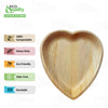 Heart shaped disposable palm leaf plate eco friendly compostable tableware