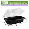 EcoQuality 9x9 inch hinged clamshell takeout container compostable
