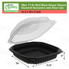 EcoQuality white hinged foam clamshell food container 11.5x10x3 inches