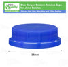 38MM Ratchet Caps and Lids for Plastic Juice Bottles For HDPE and Clear Plastic Juice Bottles, Smoothie Bottles, Fresh Squeezed Juice Container (Blue, Green, Orange, White)
