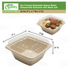 Eco Friendly Disposable Square Bowls Compostable Container with Dome Lids