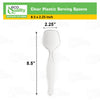 Disposable Plastic Clear Serving Spoons | Heavy Duty | Large 8.5