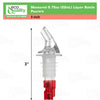 Liquor Measured Bottle Pourers - Collared Automatic Measured Bottle Pourer (0.5oz, 0.75oz, 1oz)