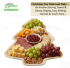 Christmas tree shaped palm leaf plates eco friendly disposable dinnerware