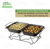 Wire Chafing Rack - Black and Gold Buffet & Catering Stand
