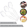 Disposable Plastic Clear Serving Spoons | Heavy Duty | Large 8.5