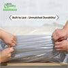 Durable plastic clear mattress bag for queen and king sizes, ideal for moving