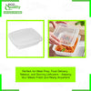 12oz Microwavable Food Storage Rectangular Meal Prep Container with Lids Great for Reusable Lunch Box, Leak Proof Restaurant Take-Out, Catering (Black, White)