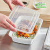 12oz Microwavable Food Storage Rectangular Meal Prep Container with Lids Great for Reusable Lunch Box, Leak Proof Restaurant Take-Out, Catering (Black, White)