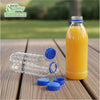 38MM Ratchet Caps and Lids for Plastic Juice Bottles For HDPE and Clear Plastic Juice Bottles, Smoothie Bottles, Fresh Squeezed Juice Container (Blue, Green, Orange, White)