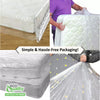 Durable plastic clear mattress bag for queen and king sizes, ideal for moving