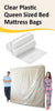 Durable plastic clear mattress bag for queen and king sizes, ideal for moving