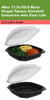 EcoQuality white hinged foam clamshell food container 11.5x10x3 inches