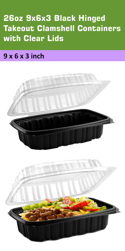 EcoQuality 9x9 inch hinged clamshell takeout container compostable